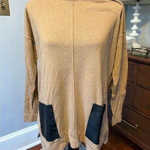 Ann Taylor Factory Tan Sweater - Crew Neck